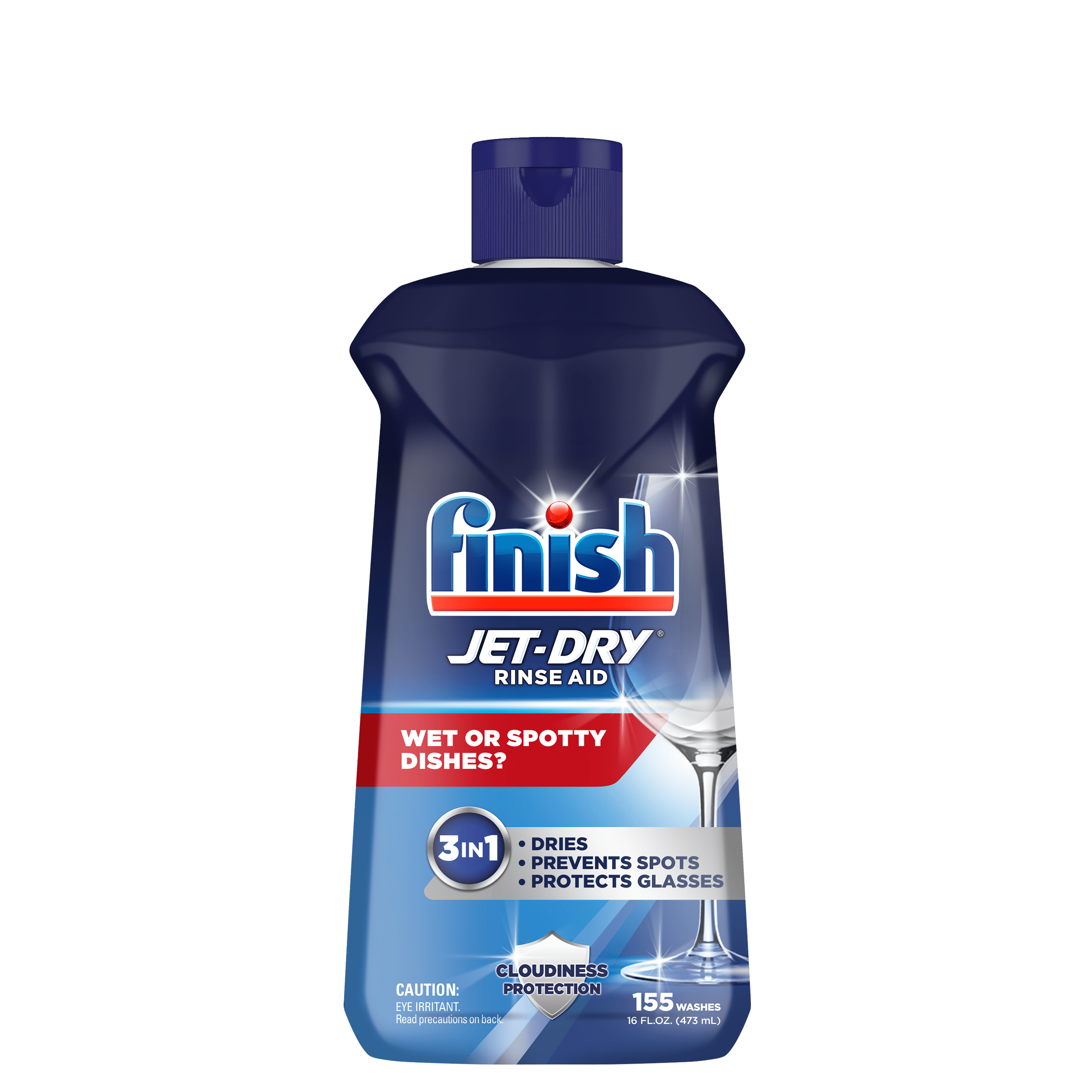 Finish JetDry Rinse Aid, 16oz, Dishwasher Rinse Agent and Drying Agent