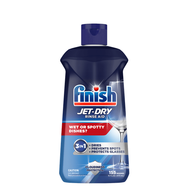 Finish JetDry Rinse Aid, 16oz, Dishwasher Rinse Agent and Drying Agent