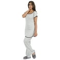 thumbnail image 4 of Bimba 2pc Pajama Set For Women 100% Cotton Nightwear Set Plain Sleepwear, 4 of 7