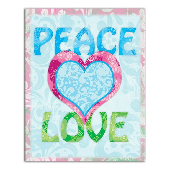 Creative Products Peace And Love 11x14 Canvas Wall Art