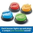 Learning Resources Lights and Sounds Answer Buzzers, Recordable Buttons ...