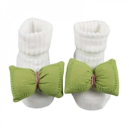 

Newborn Baby Girl Boy Cute Bowknot Cotton Socks Infant Anti-slip Warm Floor Socks Medium Tube Knitted Socks