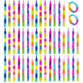 thumbnail image 2 of Juego Push Pop It Burbuja Juguete Antiestrés Pulsera 50 Pcs Xtellar multicolor, 2 of 4