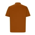 thumbnail image 5 of ZCFZJW Mens Workout Polo Shirts Casual Solid Color Summer Short Sleeve Button Down Golf Shirts Loose Lightweight Comfy Moisture-Wicking Pullover Tops with Pocket Orange M, 5 of 6