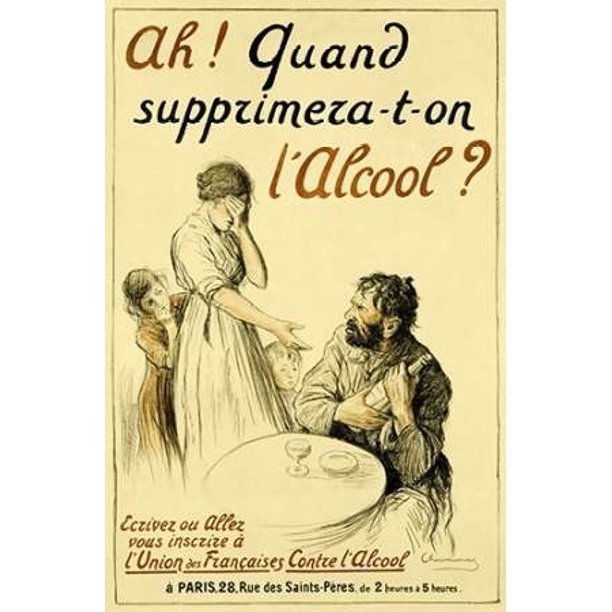 Ah Quand Supprimera T On L Alcool Poster Print By Chavannaz 24 X 36 Walmart Com Walmart Com