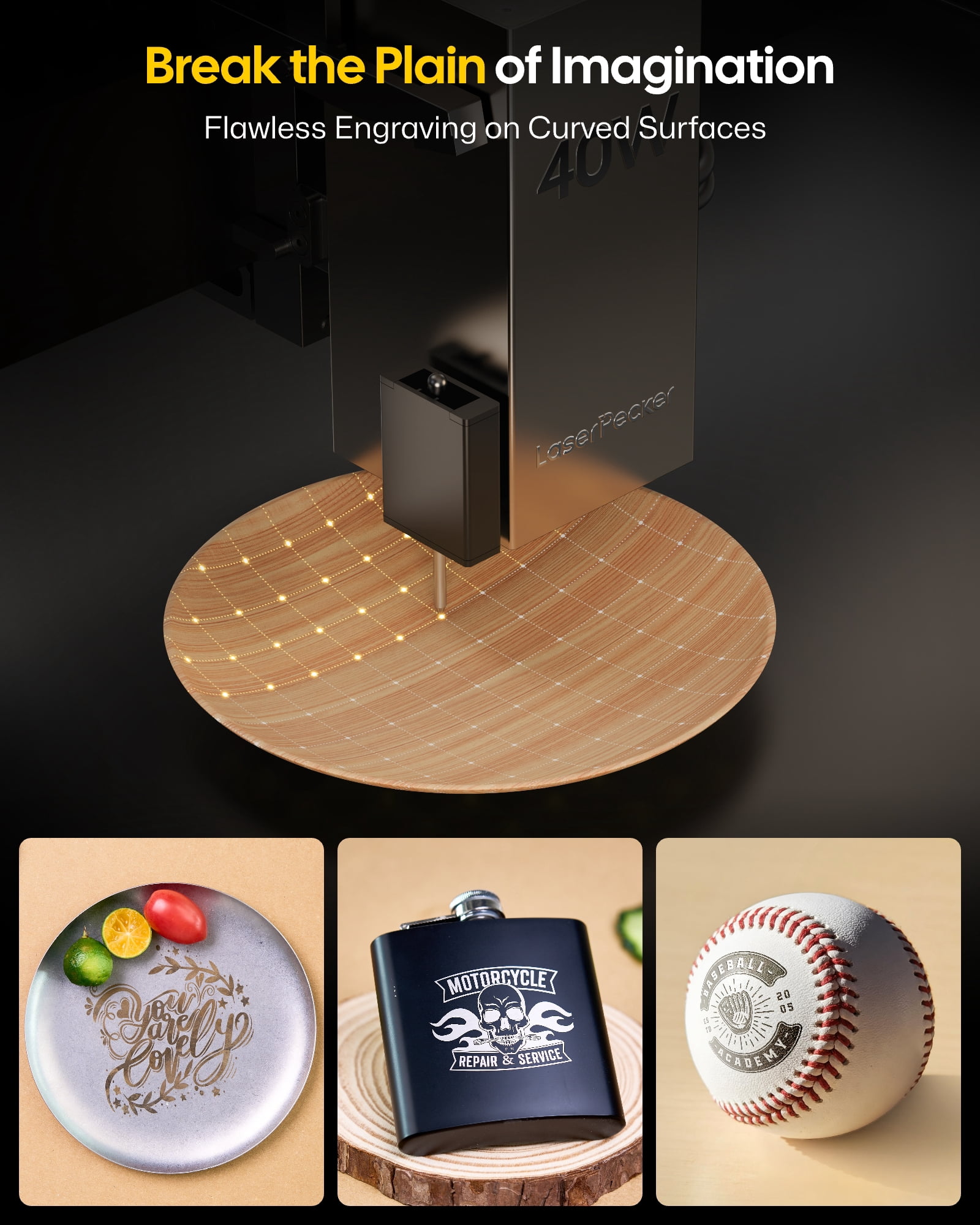 LaserPecker LX2 All-in-One Desktop Laser Engraver Cutter, 20W, 19.7" x 12" Working Area, 1000mm/s High-Speed