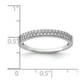 thumbnail image 2 of 925 Sterling Silver Rhodium Plated Cubic Zirconia Ring Size 7 Ring for Women, 2 of 2