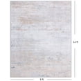 thumbnail image 4 of ARJINCUTE Distressed Abstract Beige Blue Area Rugs, 9'x12', Low Pile Machine Washable Non-Slip, 4 of 7