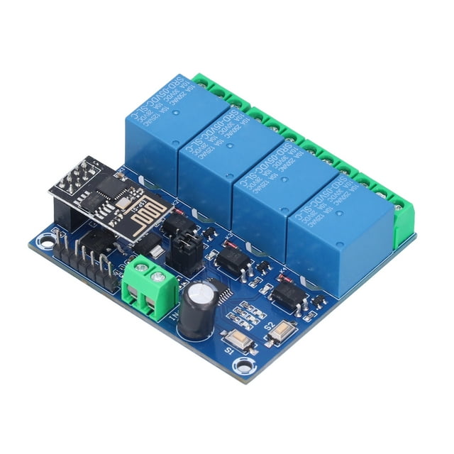 Relais WiFi, Module de Commande à Distance par Application avec Mémoire d'Arrêt, Interrupteur Intelligent ESP8266 pour Maison Intelligente pour Porte de Garage pour Allumage PC 5V