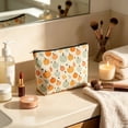 thumbnail image 6 of OCCOA Fall Zipper Makeup Bag with Pumpkin Maple Print Large Capacity Portable Toiletry Pouch for Travel Office Daily Storage, B, 6 of 6