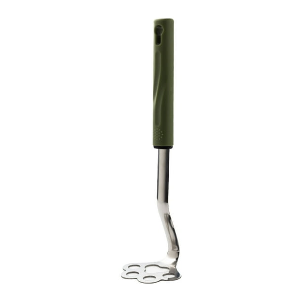 Machacador de patatas de acero inoxidable para un puré cremoso | Mango ergonómico de fácil agarre y orificio para colgar | Herramienta de cocina para papillas, verduras y purés
