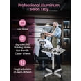thumbnail image 2 of K-Salon Tray Cart, Premium Aluminum Tattoo Tray Rolling Trolley, Adjustable Height, Easy to Clean (Sliver), 2 of 10