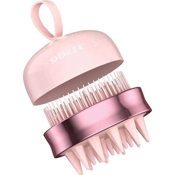 SHINLEA Pink Scalp Massager Shampoo Brush for Hair Growth, Clean Care, Shower Detangler, Head Massage