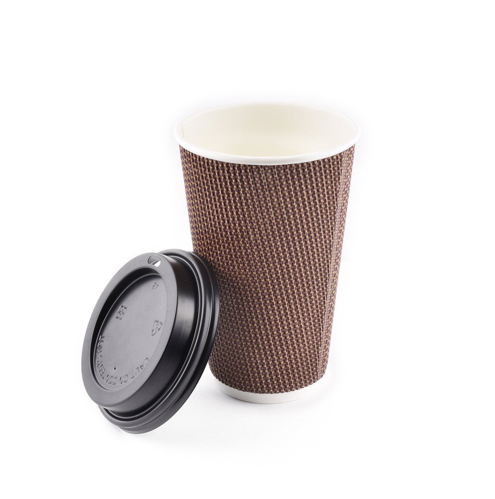 100 Sets BONUS Sti... 20 oz Disposable Coffee Cups with Dome Lids and Sleeves 