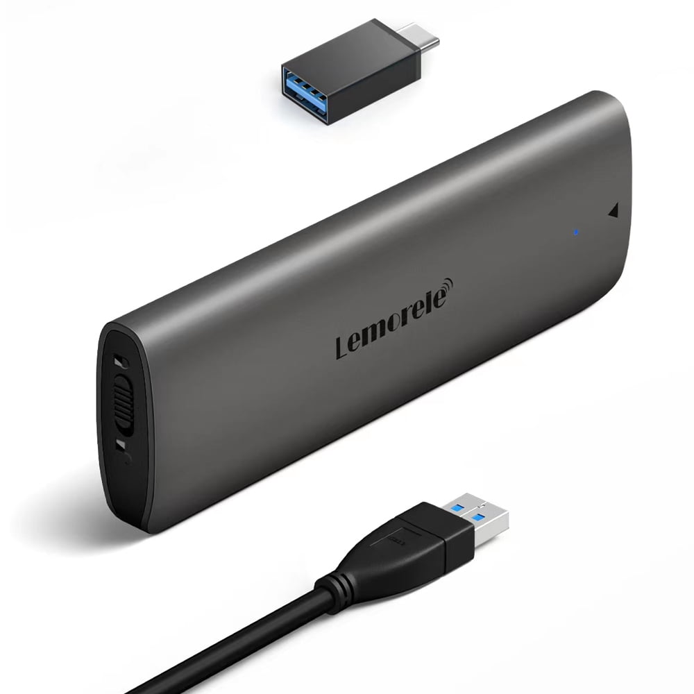 Clearance!!! M.2  NVME SDD Enclosure, USB 3.2 NVMe SSD M2 Housing Adapter Aluminium for 2230/2242/2260/2280 M.2 NVMe/SATA SSD from M-Key/M+B Key with 2 in 1 Cable Tool-Free