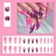 thumbnail image 1 of Uñas postizas de longitud media, 24 tabletas con diseño, set de uñas adhesivas para mujer (1 ml), 1 of 6