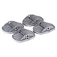 thumbnail image 3 of Adaptador de almohadilla de gato 4x, soporte de pie de gato, dispersión de carga para RV, almohadilla de elevación de gato con ranura antideslizante d Gris, 3 of 7