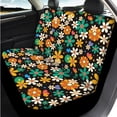 thumbnail image 3 of Uorisanigo Colorful Daisy Automotive Seat Cover Set 14 Pcs Car Headrest Cover Center Console Cover and Steering Wheel Cover Seat Belt Pads Cars Keychain Comfortable Elastic Fit for Car SUV, 3 of 6