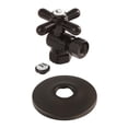 thumbnail image 6 of Kingston Brass CC33101XK 3/8" FIP x 3/8" OD Comp Quarter-Turn Angle Stop Valve with Flange, Polished Chrome, 6 of 6