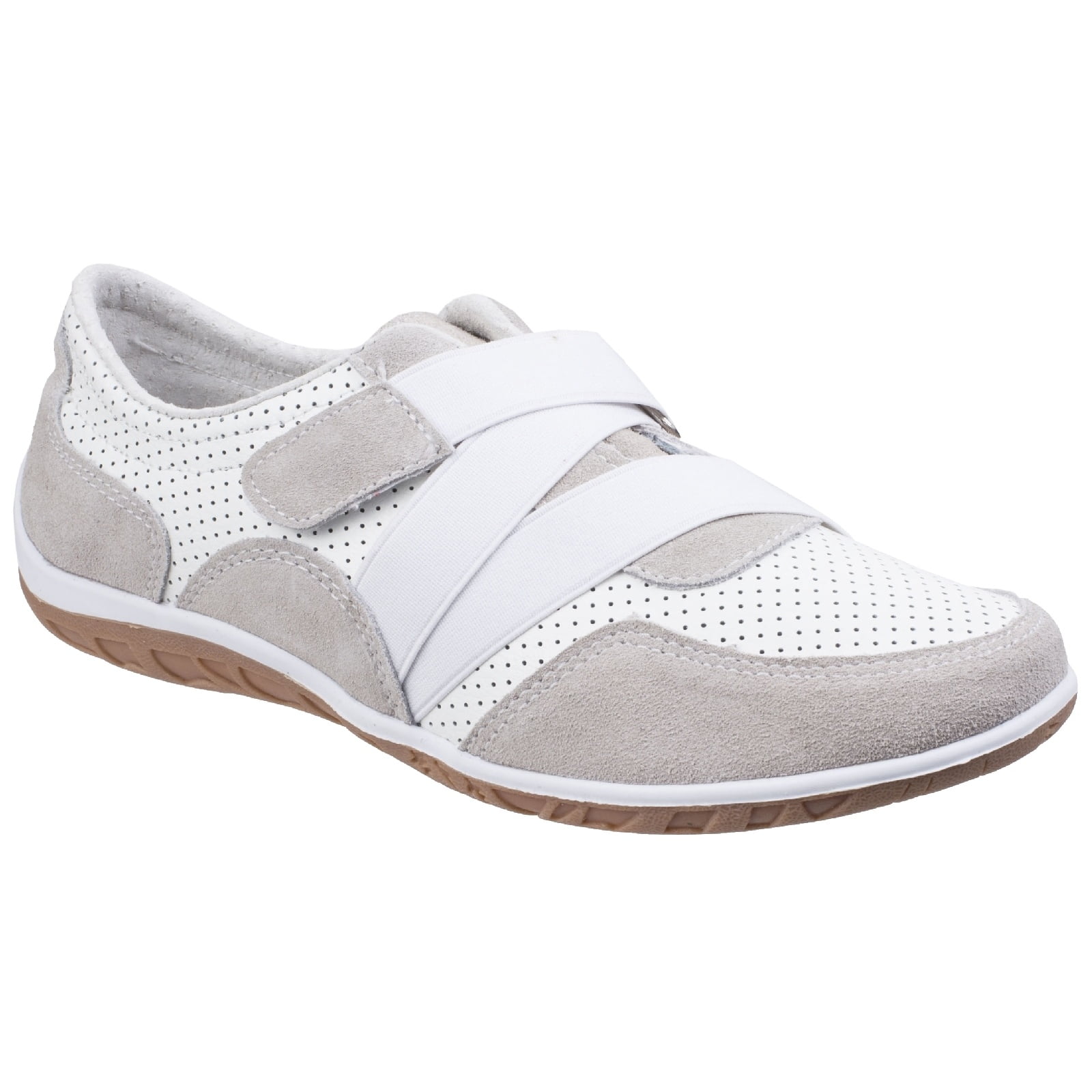 Fleet & Foster Paros Womens Synthetic Material Flats Shoes White