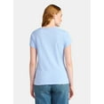 thumbnail image 3 of Time and Tru Women’s Slub Jersey Crewneck Tee with Short Sleeves, Sizes XS-XXXL, 3 of 5