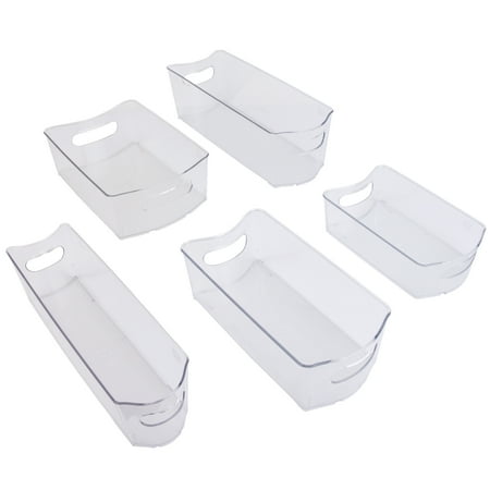Smart Design Complete 18 Piece Refrigerator Bin Starter Set - Clear