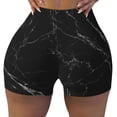 thumbnail image 2 of Lsque Black Marble Texture Abstract Pattern High Waisted Biker Shorts for Women-Tummy Control Fitness Athletic Workout Running Yoga Gym Shorts,Moisture-Wicking-XX-Large, 2 of 9
