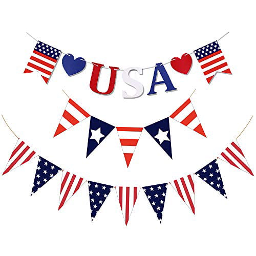 Details about   USA Banner American Banner For Election Day Mantel Fireplace Decoration Burlap 