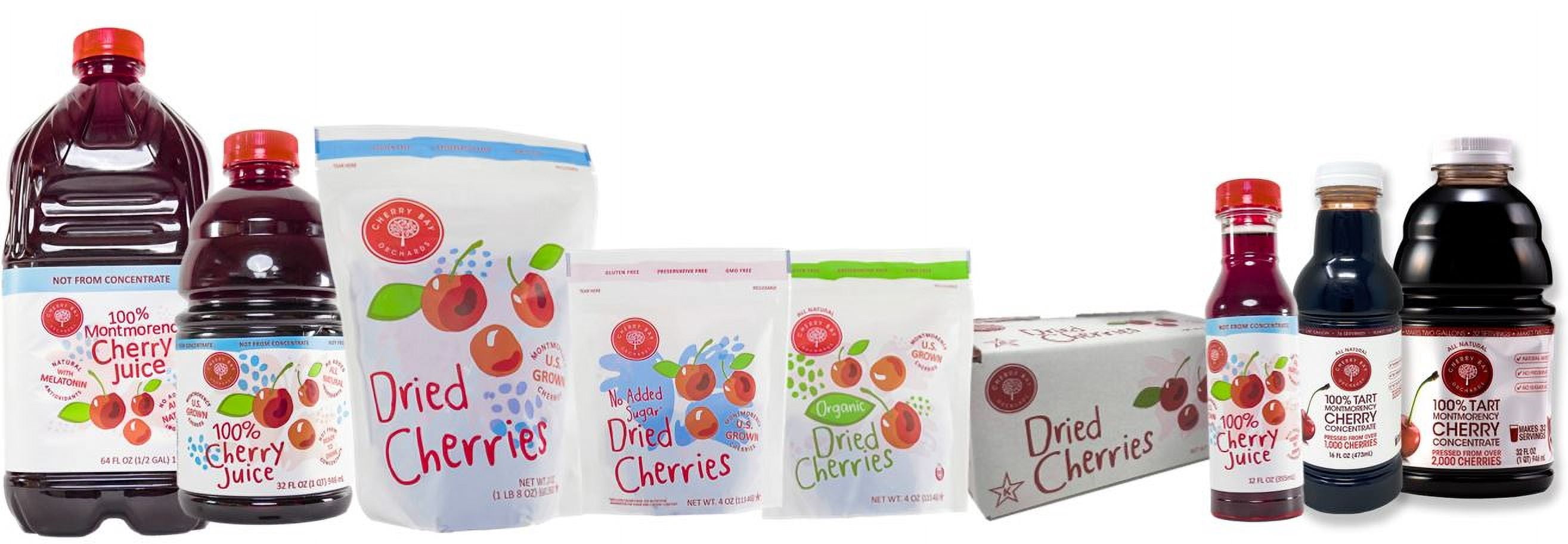 Cherry Bay Orchards Dried Montmorency Cherries 2 pack 16 oz pouches