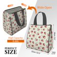 thumbnail image 3 of Pioneer Flower Floral Print Pattern Insulated Lunch Bag for Women Men, Large Portable Soft Cooler Tote, Thermal Food Storage Bag with Pearl Cotton, 8.66L, 8.75"x5.75"x9.5", 3 of 6