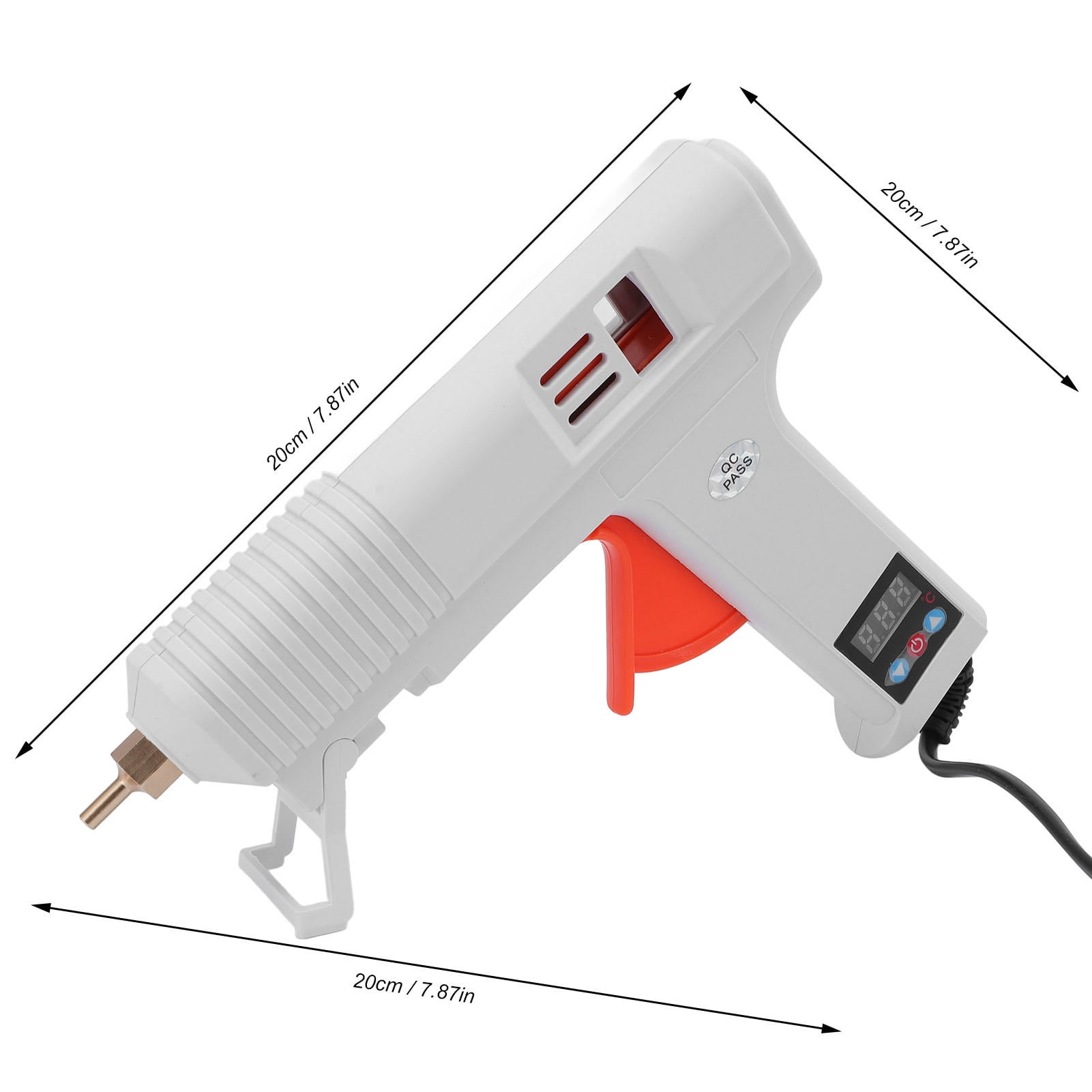 Yajisi 120W Adjustable Hot Melt Glue Gun with Digital Display, Quick Heat, Ergonomic Handle – Ideal for DIY Crafts & Repairs