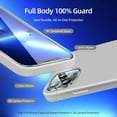 thumbnail image 2 of [5 in 1 for iPhone 13 Pro Case, with 2 Pack Screen Protector + 2 Pack Camera Lens Protector, Liquid Silicone Ultra Slim Shockproof Protective Phone Case [Microfiber Lining] 6.1 (White)…………, 2 of 13