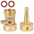 thumbnail image 3 of Nicoport Watering Nozzle 4.9cm Telescoping 1-Pattern Brass Hose Nozzle, Solid Brass Material, 3 of 9