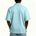 thumbnail image 6 of Qwertyu Mens Polo Shirts Short Sleeve Casual Lightweight Summer T-Shirt Classic Collared Golf Shirt Light Blue 2XL, 6 of 9