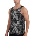 thumbnail image 2 of Fuzoiu Black Cats In A Garden Print Men's Workout Tank Tops,Sleeveless Gym Shirt Quick Dry,Fitness Bodybuilding T-Shirt,Muscle Athletic Workout Tee-4X-Large, 2 of 7