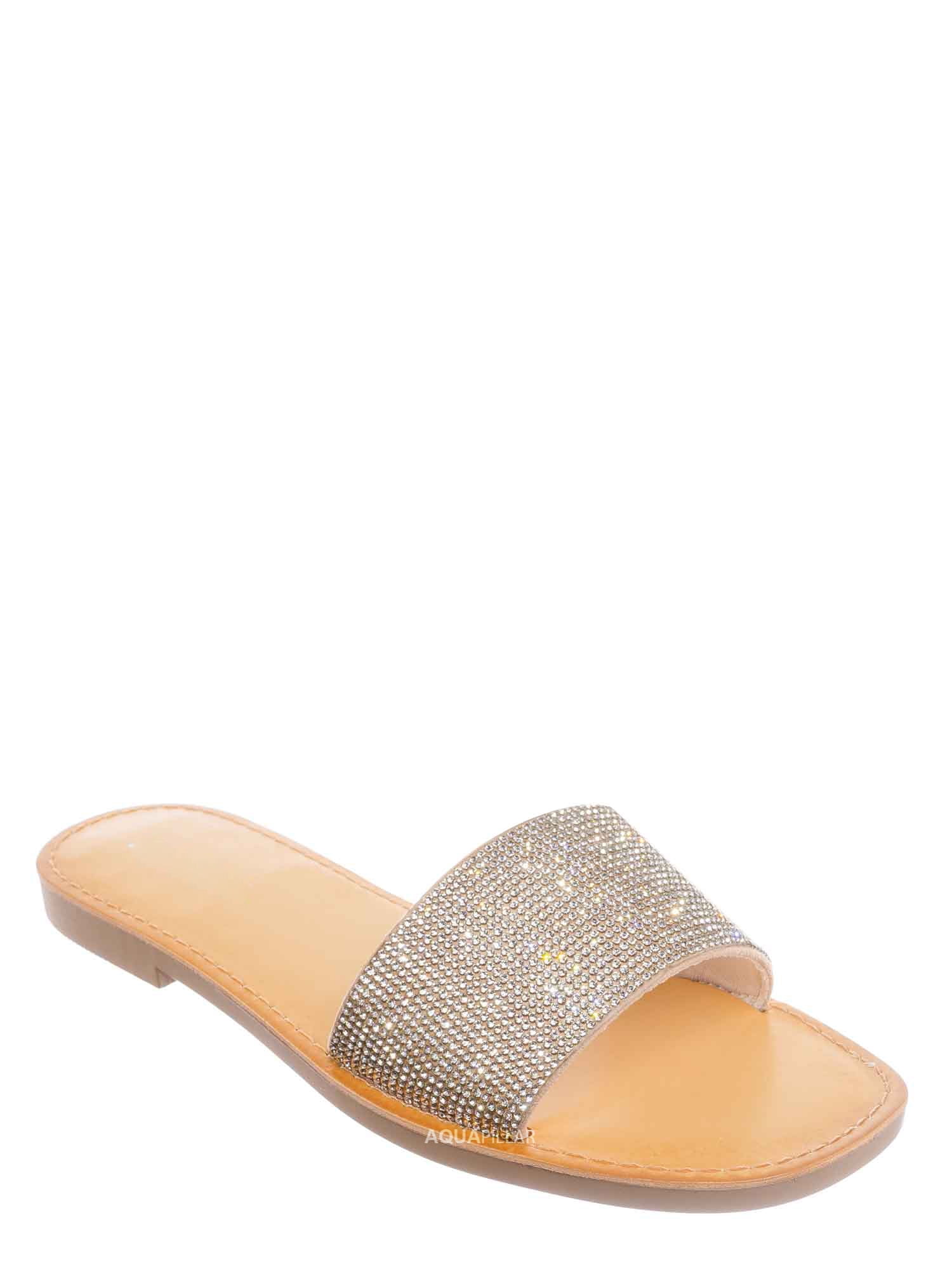 LADIES WOMENS ELLA MULE SANDALS SILVER SLIDERS OPEN TOE SPARKLY GLITTER 3-8  Damen LA2394938