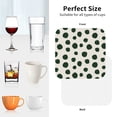 thumbnail image 4 of KLL Drink Coasters Set Square of 4,PU Leather Absorbent Coasters Set Decorative Coffee Cup Coasters Housewarming Gift for Home Decor-Abstract Green Polka Dot, 4 of 5