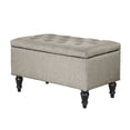 thumbnail image 4 of ABBLE 29 in. Beige Fabric Upholstered Storage Ottoman with Solid Wood Legs, 4 of 6