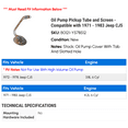 thumbnail image 2 of Oil Pump Pickup Tube and Screen - Compatible with 1971 - 1983 Jeep CJ5 1972 1973 1974 1975 1976 1977 1978 1979 1980 1981 1982, 2 of 2