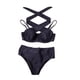 thumbnail image 2 of Conjunto de Bikini de 2 piezas para mujer, bañador con correa ajustable, Halter, triángulo de corte alto, con tiras, de , de S, 2 of 8