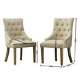 thumbnail image 7 of Tan Solid Wood Frame Work - Button Tufted Aesthetic Appeal - Formal Dinner Party - Offers Elegant Seating Set of 2, 7 of 7