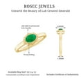 thumbnail image 6 of Rosec Jewels Natural Emerald Oval Engagement Ring - Vintage Style Half Carat Emerald Ring - AAA Quality - With Jewelry Box, 18K Yellow Gold, US 11.00, 6 of 9