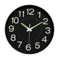 thumbnail image 3 of Reloj que brilla en la oscuridad, silencioso, sin tictac, con números y manecillas luminosos. Estilo A, 3 of 9