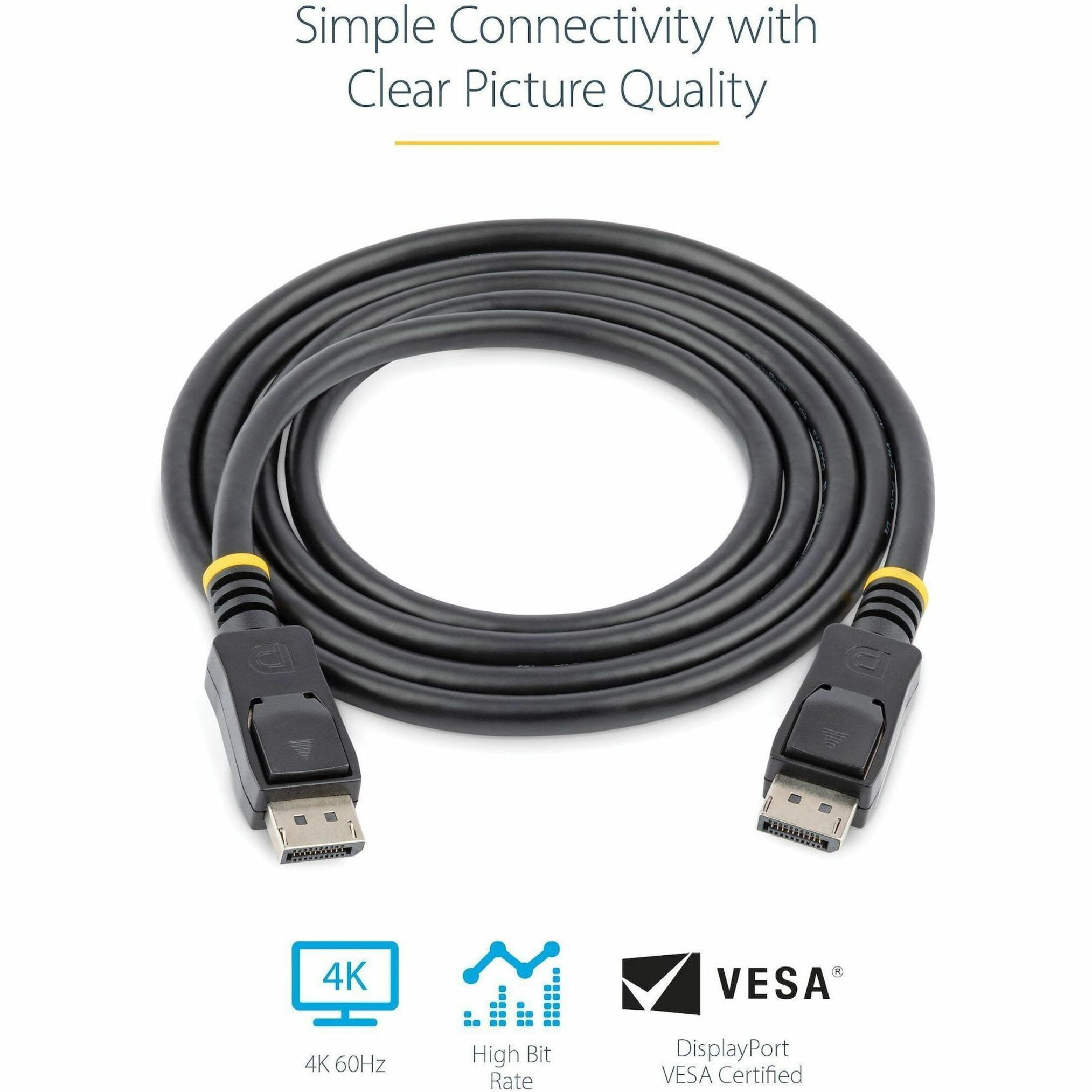 StarTech 15 ft Long DisplayPort 1.2 Cable with Latches