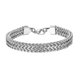 thumbnail image 1 of Pulsera de eslabones cubanos resistentes para hombre, de acero inoxidable, chapada en oro y plata., 1 of 1