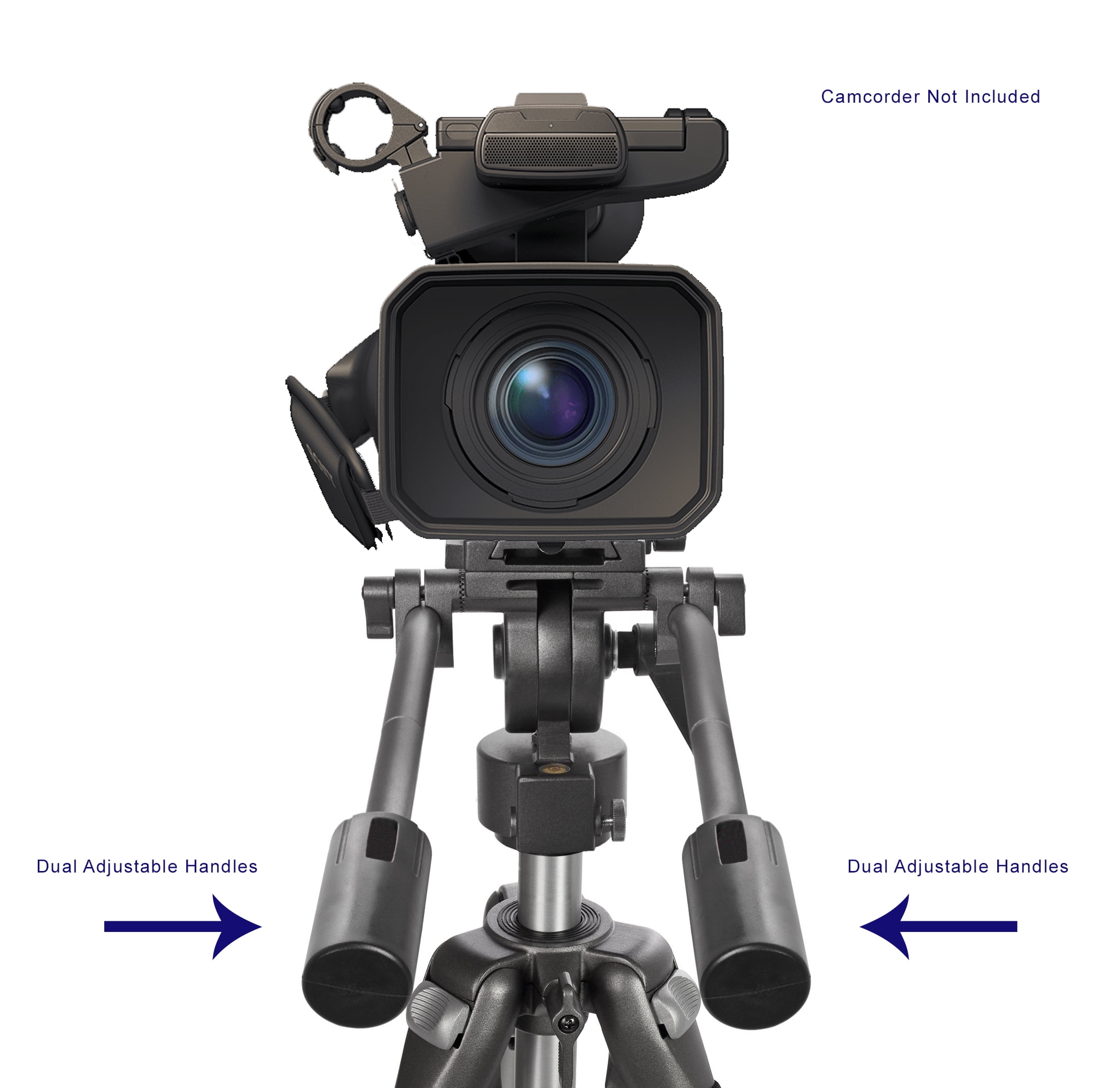 Vaderlijk Tram Luidspreker Professional Dual Handle Aluminum 67 Tripod For Sony HXR-NX5U NXCAM (Bubble  Level) - Walmart.com