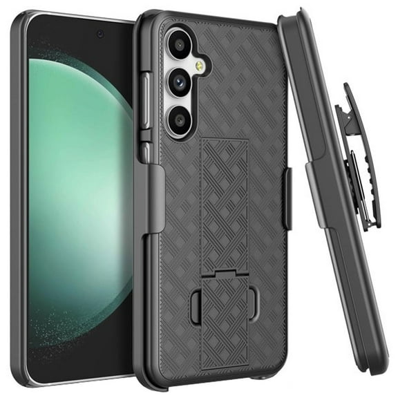 Case Belt Clip for Samsung Galaxy S23 FE Phone - Holster Swivel Cover Kickstand Armor Combo Drop-Proof for Samsung Galaxy S23 FE 6.4" (Fan Edition) Model