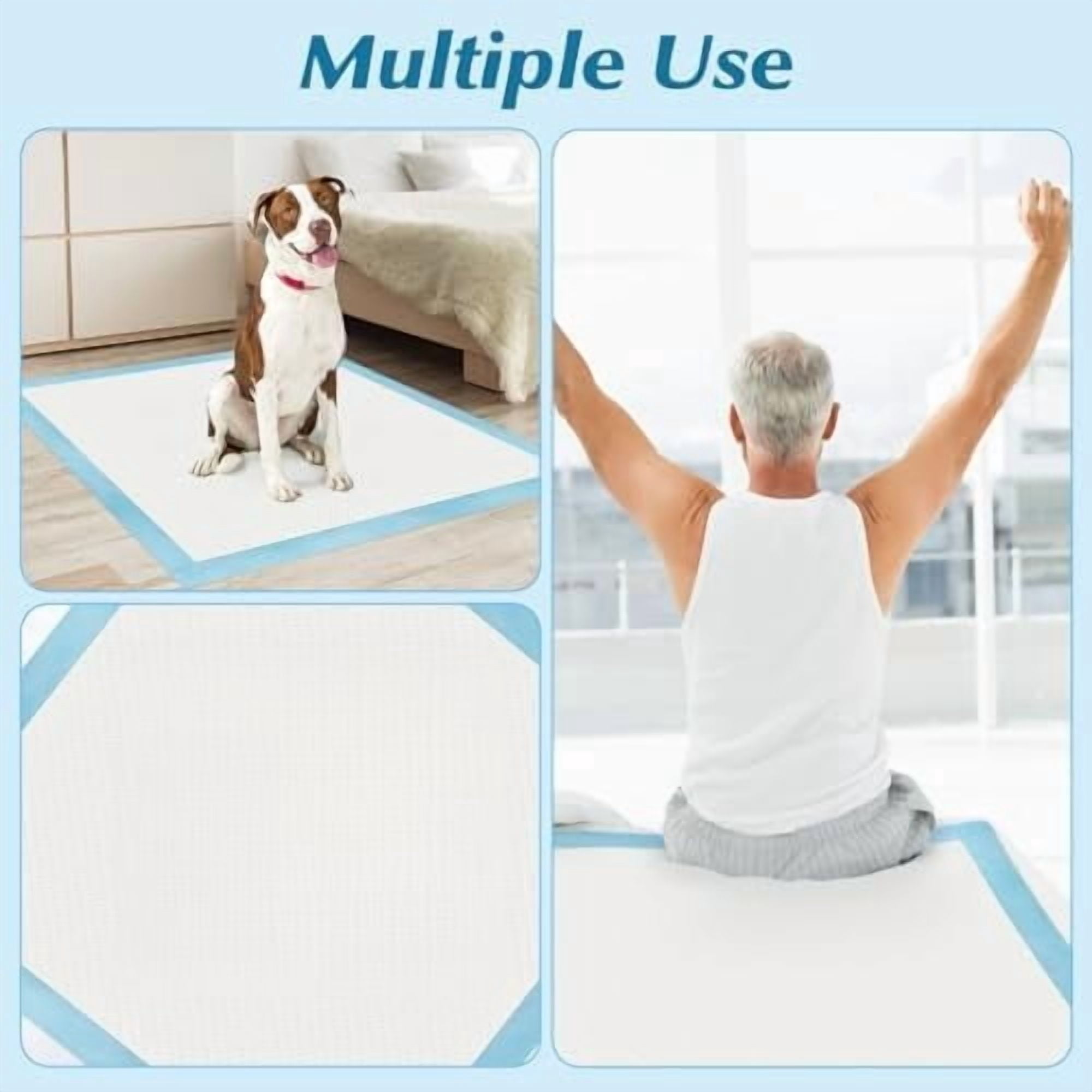 50 Count 36" x 36" Super Absorbency Disposable Underpads - Leakproof Quick Drying Pads for Baby, Puppy & Adults, Bed Pads, Incontinence & Dog Pee