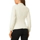 thumbnail image 3 of Chaqueta de mezclilla de manga larga con solapa y botones para mujer INSPIRE CHIC con bolsillos XS albaricoque, 3 of 7