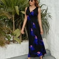 thumbnail image 6 of Australian Kangaroo Flag Blue Dress Fashion Boho Beach Long Dresses Female Party Printed Maxi Dress, 6 of 9